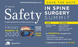 Safety in Spine Surgery Summit 2020