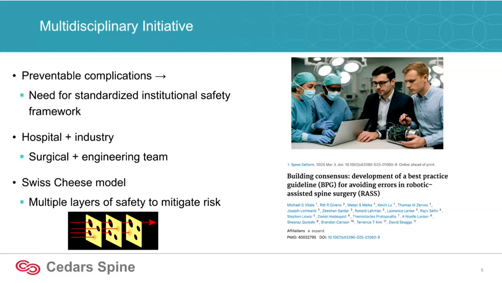 Implementation of Institutional Guidelines for Safety in Robotic-Assisted Spine Surgery: A Retrospective Review