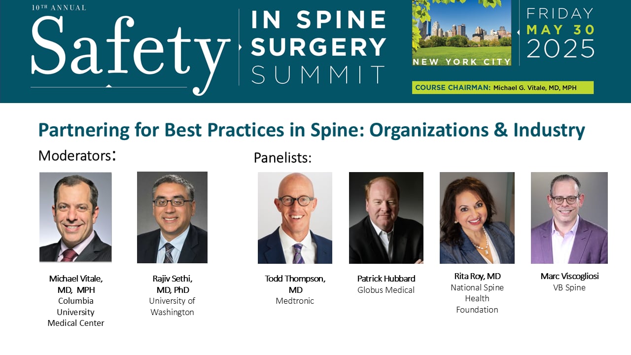 Partnering for Best Practices in Spine Organizations and Industry